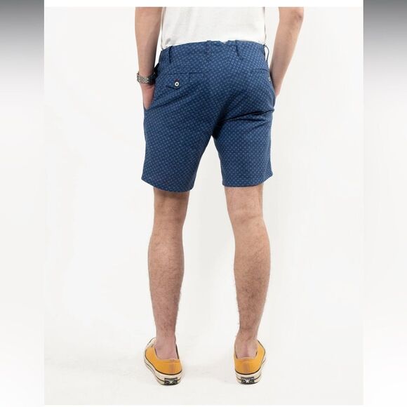 18 WAITS Men's Signature Shorts Denim Blue color - Picture 2 of 11